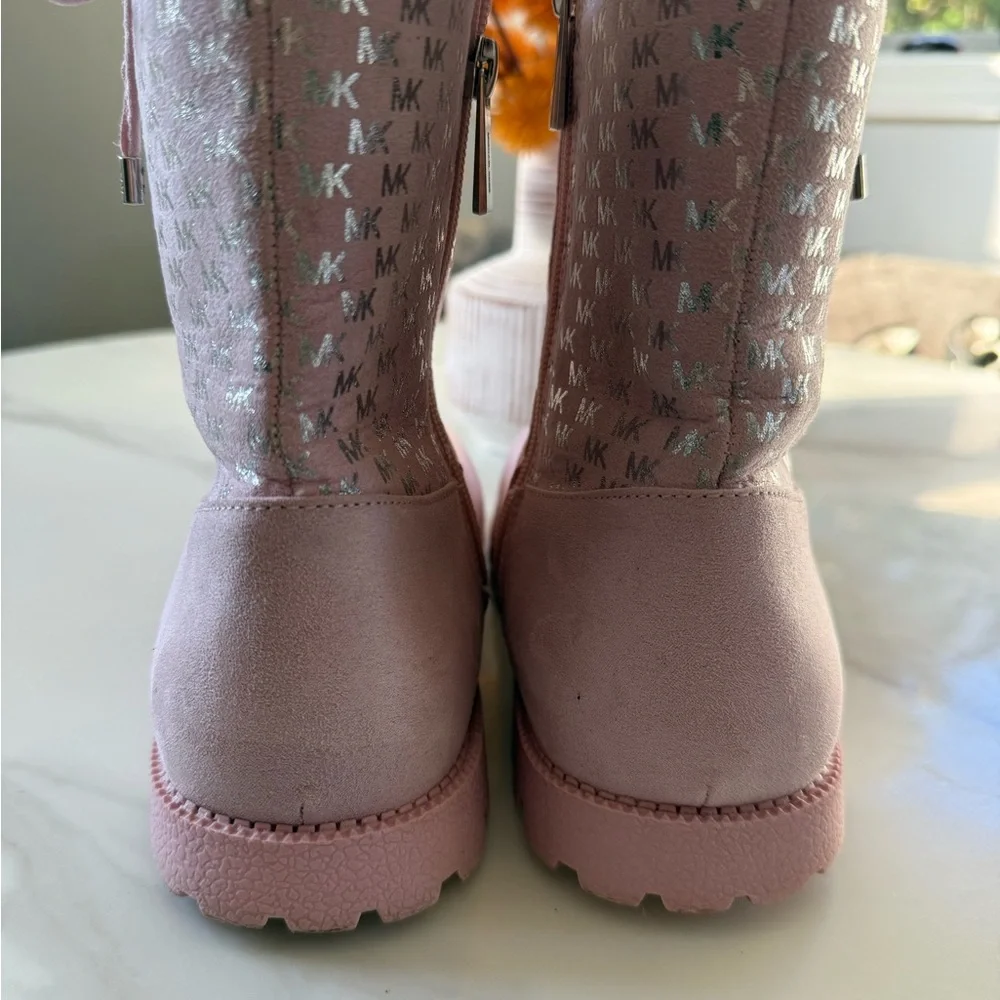 Michael Kors Light Pink Fur-Lined Boots - Picture 9 of 12